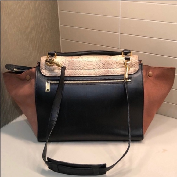 🛍TRADED!!🛍Céline RARE Python Mixed Media Trapeze - Picture 3 of 7